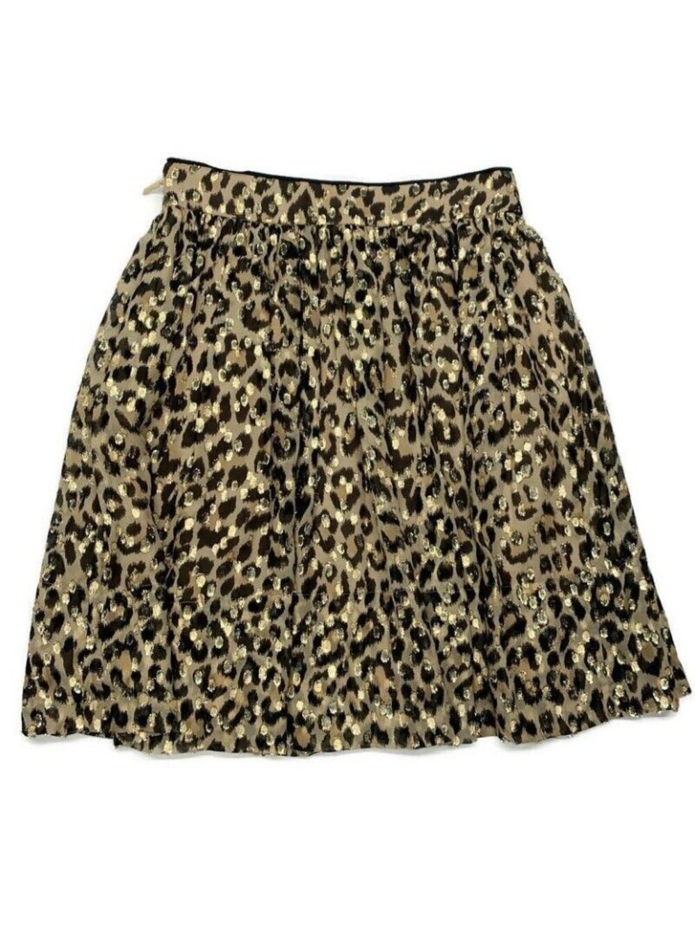 Kate Spade Womens Size 00 Leopard Print Mini Skirt Animal Print Flare - Picture 5 of 8